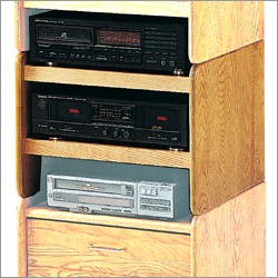 Modular Hardwood Oak CM-3 Storage Cabinet