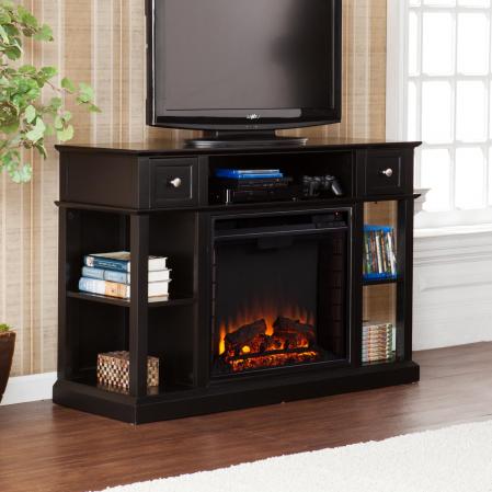 Dayton Media Fireplace - Black