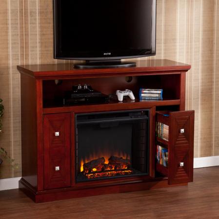 Creston Media Fireplace - Cherry