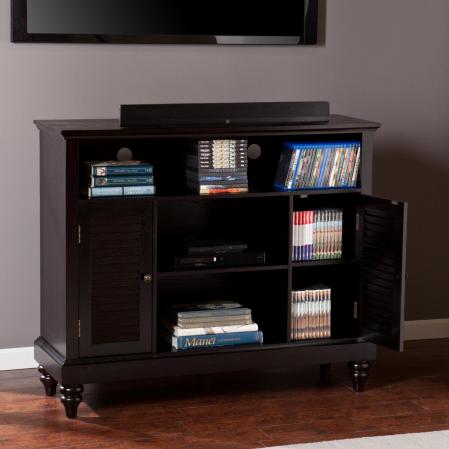 Louvered-Door TV/Media Cabinet