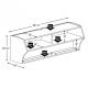 Black Wall Mounted Audio/Video Console - 3
