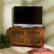 Narita Walnut Corner Media Stand