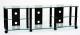 Flat panel TV Stand with 5 AV Component Shelves for up to 70