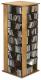 Solid Hardwood Swiveling CD/DVD Storage Rack - 1260