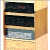Modular Hardwood Oak CM-3 Storage Cabinet