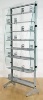 CD Rack-512 Silver with Glass