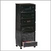 Solid Hardwood Media Cabinet with Casters