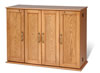 Hybrid Locking Media Storage Console (Oak/Black)