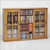 Triple Sliding Door Mission Style Media Cabinet (Walnut)