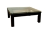 SL Series Square Coffee Table with Glass Top