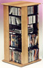 Solid Hardwood Swiveling CD/DVD Storage Rack - 576