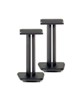 Black Satin Finish 17 1/2 inch Speaker Stands with curved base