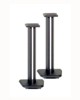 Black Satin Finish 24 1/2 inch Speaker Stands with curved base