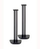 Black Satin Finish 30 1/2 inch Speaker Stands with curved base