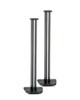 Black Satin Finish 41 1/2 inch Speaker Stands with curved base