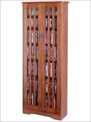 Mission Style Multimedia Storage Cabinet
