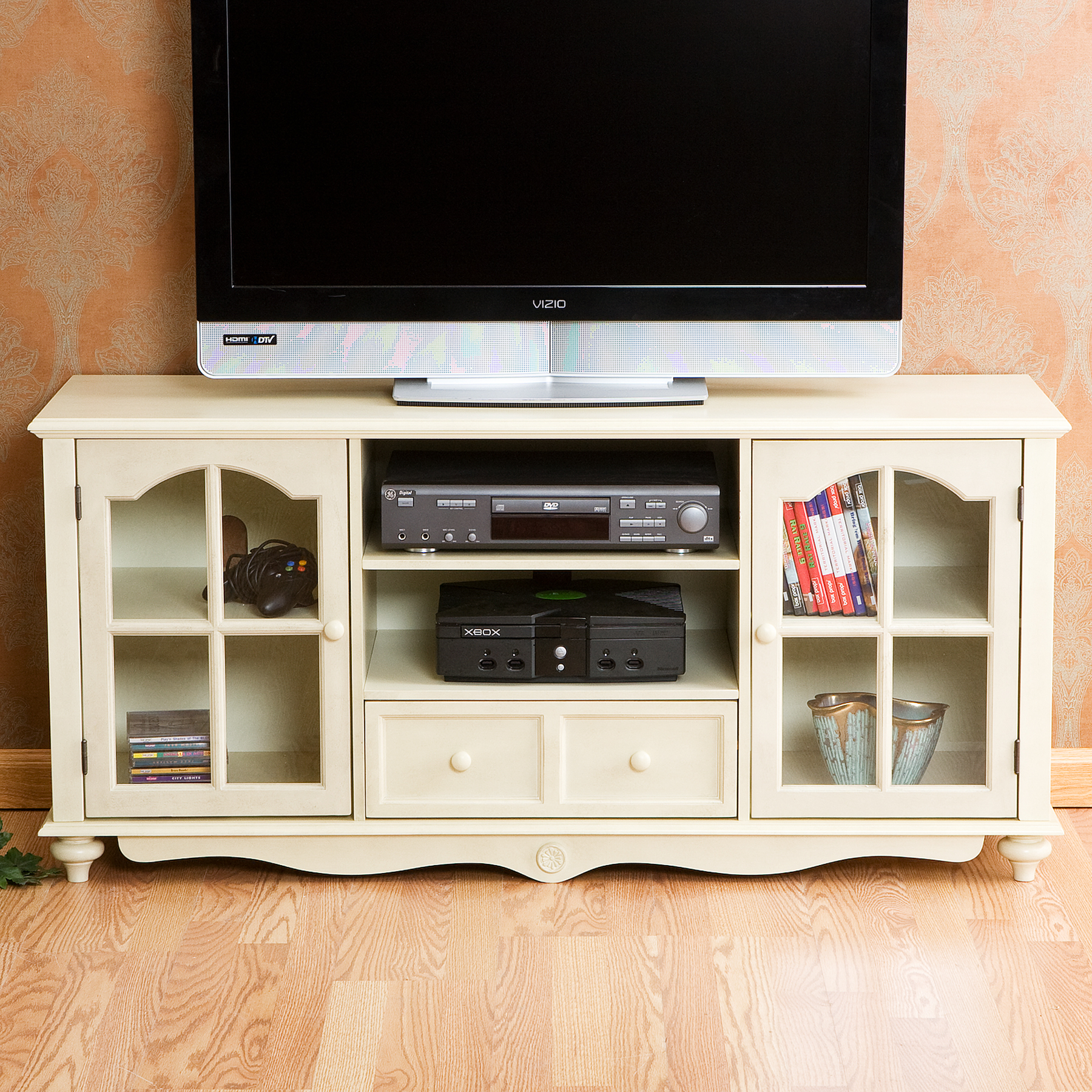 Coventry Large TV Console Antique White