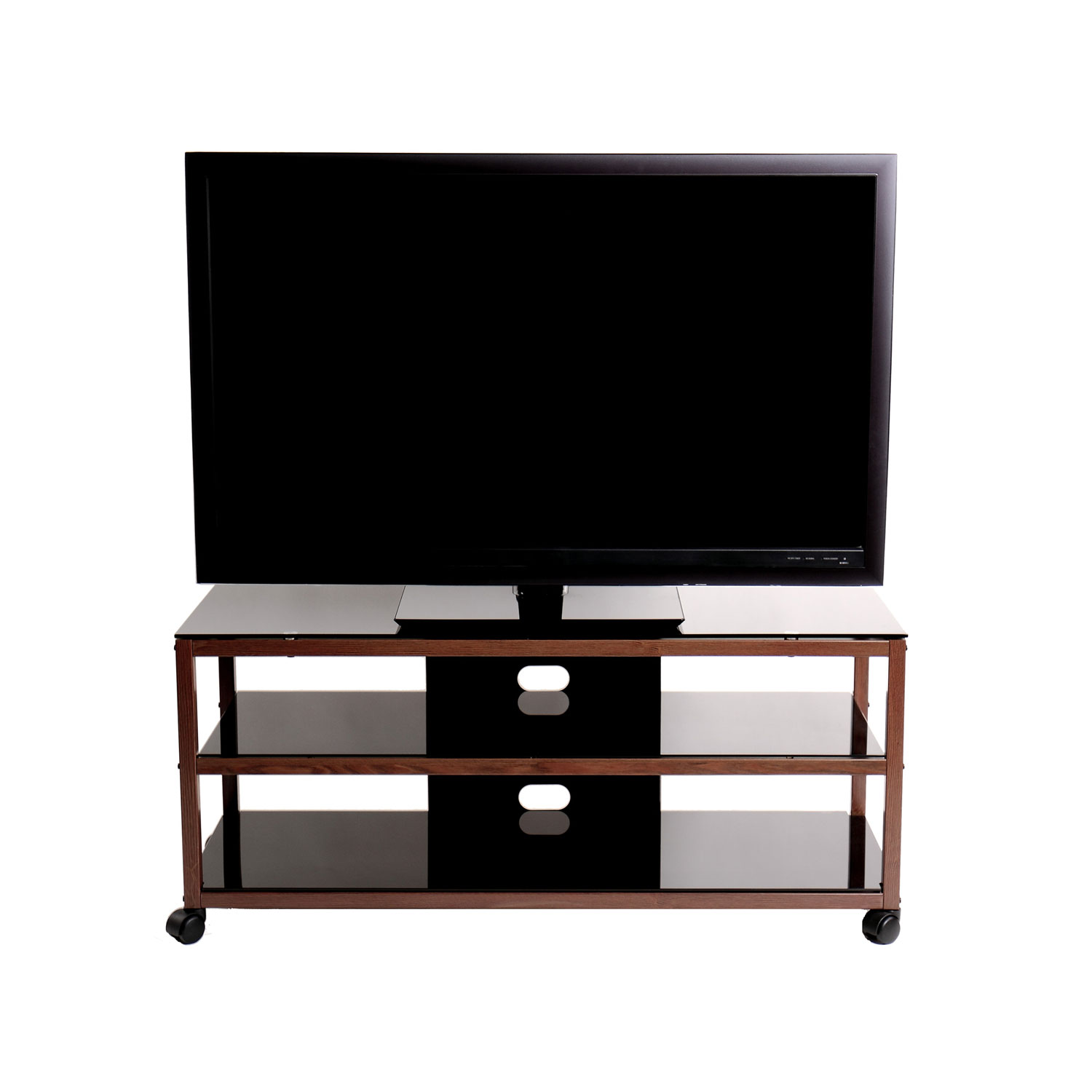 Tv Stand Cart With 2 Av Shelves For Up To 55 Inch Flat Panel Tvs 55 Inch Flat Panel Tvs Loading Zoom