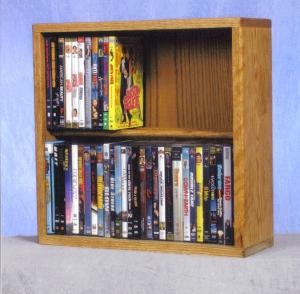 Solid Oak 2 Row Dowel DVD Cabinet Tower