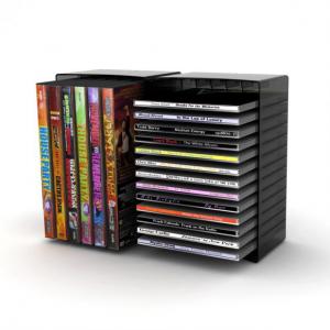 Desktop storage for your CD, DVD, VHS, Media Collection
