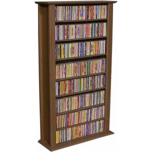 Media Storage Tower-Regular Single walnut