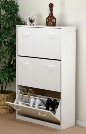 Triple Shoe Cabinet white
