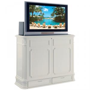 Crystal Pointe White TV Lift Cabinet