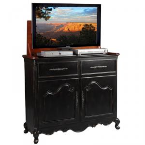 Belle Black TV Lift Cabinet